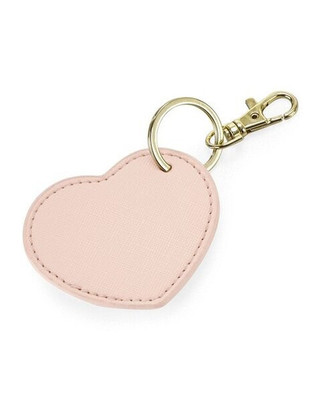 Bagbase BG746 - Elegant Heart-Shaped Leather-Look Key Clip Charm