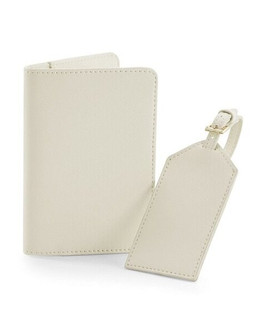 Bagbase BG755 - Luxury Leather Travel Passport and Tag Set