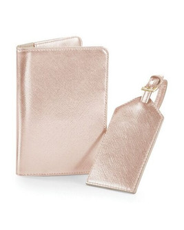 Bagbase BG755 - Luxury Leather Travel Passport and Tag Set