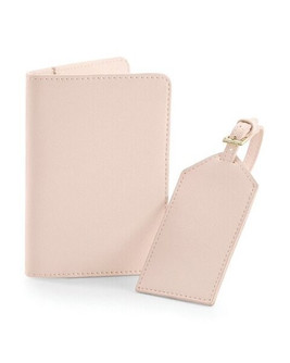 Bagbase BG755 - Luxury Leather Travel Passport and Tag Set