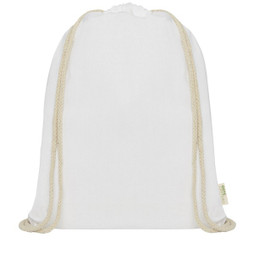 EgotierPro 120490 - Sac à Cordon en Coton Bio GOTS 5L Durable