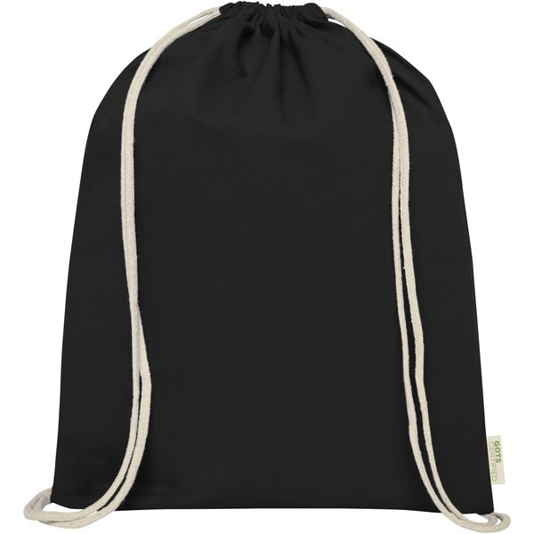 Orissa 100 g/m² organic cotton drawstring bag 5L - EgotierPro 120490