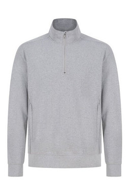 Henbury H842 - Eco-Friendly Unisex Zipped Neck Sweatshirt