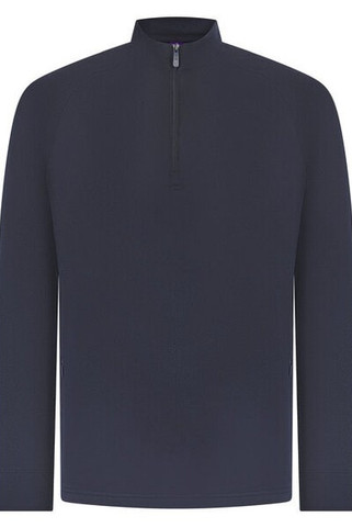Henbury H862 - Performance Zip Neck Top with Fleece Lining