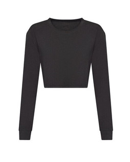 JUST TEES JT016 - Womens Tri-Blend Long Sleeve Cropped Tee