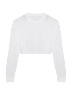 JUST TEES JT016 - Womens Tri-Blend Long Sleeve Cropped Tee