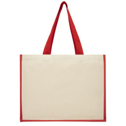 EgotierPro 210701 - Varai 320 g/m Canvas und Jute Einkaufstasche 23L