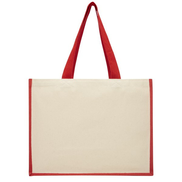 Varai 320 g/m² canvas and jute shopping tote bag 23L - EgotierPro 210701