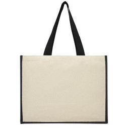 EgotierPro 210701 - Varai 320 g/m Canvas und Jute Einkaufstasche 23L