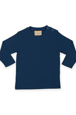 Larkwood LW021 - Premium Cotton Long Sleeve T-Shirt with Snap Buttons