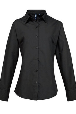 Premier Workwear PR307 - Womens Premium Long Sleeve Poplin Shirt