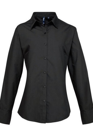 Premier Workwear PR307 - Womens Premium Long Sleeve Poplin Shirt