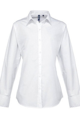 Premier Workwear PR307 - Women's Premium Long Sleeve Poplin Shirt