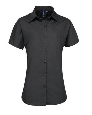 Premier Workwear PR309 - Womens Premium Poplin Short Sleeve Work Shirt