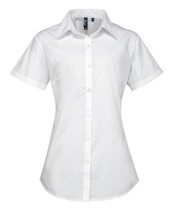 Premier Workwear PR309 - Womens Premium Poplin Short Sleeve Work Shirt