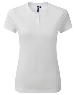 Premier Workwear PR319 - Eco-Friendly Ladies Cotton Rich Tee with Button Placket