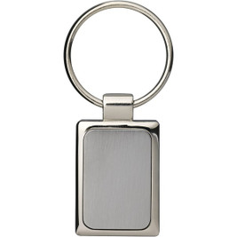 EgotierPro 538050 - Sergio rectangular metal keychain