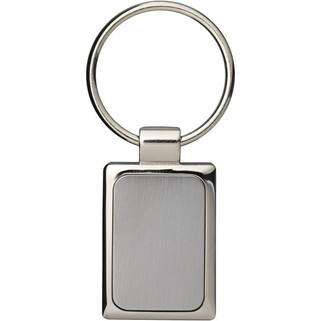 Sergio rectangular metal keychain - EgotierPro 538050