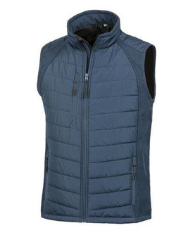 Result R238X - Eco-Friendly Black Softshell Gilet with Recycled Padding