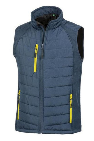 Result R238X - Eco-Friendly Black Softshell Gilet with Recycled Padding