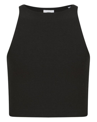 Skinni Fit SM106 - Kids Cotton Racerback Cropped Top with Tear Out Label