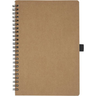Cobble A5 wire-o recycled cardboard notebook with stone paper - EgotierPro 107732