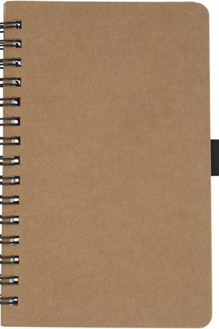 Cobble A6 wire-o recycled cardboard notebook with stone paper - EgotierPro 107733