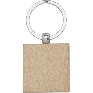 Gioia beech wood squared keychain - EgotierPro 118121