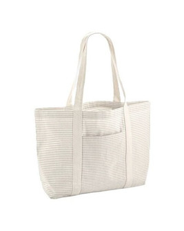 Westford mill W255 - Eco-Friendly Striped Organic Cotton Tote Bag
