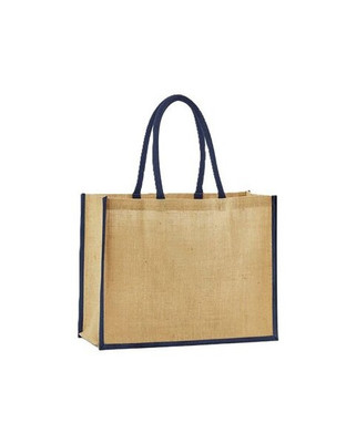 Westford mill W470 - Eco-Friendly Starched Jute Shopper with Cotton Handles