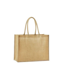 Westford mill W470 - Eco-Friendly Starched Jute Shopper with Cotton Handles