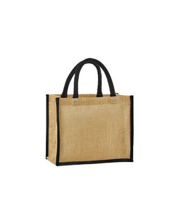 Westford mill W473 - Eco-Friendly Starched Jute Tote with Cotton Handles