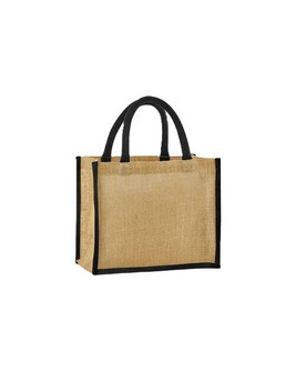 Westford mill W473 - Eco-Friendly Starched Jute Tote with Cotton Handles