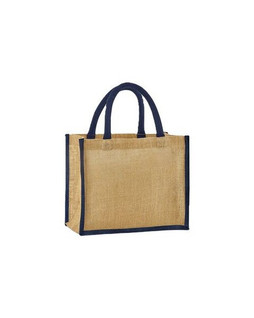 Westford mill W473 - Eco-Friendly Starched Jute Tote with Cotton Handles