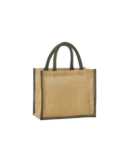 Westford mill W473 - Eco-Friendly Starched Jute Tote with Cotton Handles