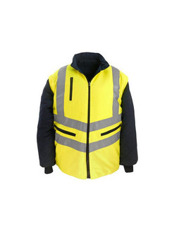 Yoko HVW703 - Hi-Vis Quilted Jacket with Removable Sleeves & Pockets