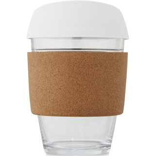 Eco-Friendly Borosilicate Glass Tumbler with Cork Grip - EgotierPro 100665