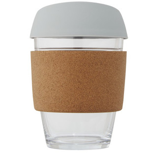 Eco-Friendly Borosilicate Glass Tumbler with Cork Grip - EgotierPro 100665