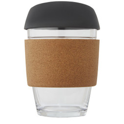 EgotierPro 100665 - Eco-Friendly Borosilicate Glass Tumbler with Cork Grip