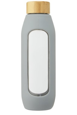 Tidan 600 ml borosilicate glass bottle with silicone grip - EgotierPro 100666