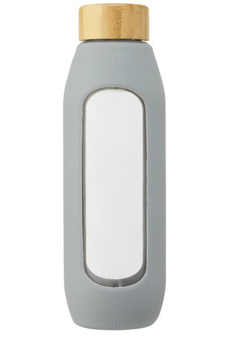 Tidan fles van 600 ml in borosilicaatglas met siliconen grip - EgotierPro 100666