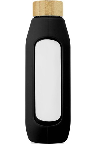 Bouteille Tidan de 600 ml en verre borosilicate avec grip en silicone - EgotierPro 100666