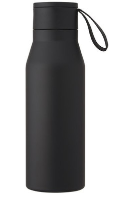 Elegante Kupfer-Vakuum-Isolierflasche mit Lederdetail - EgotierPro 100668