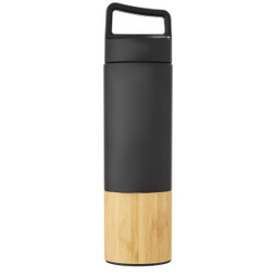 EgotierPro 100669 - Bamboe Stijl Koper Geïsoleerde Drinkfles 540 ml