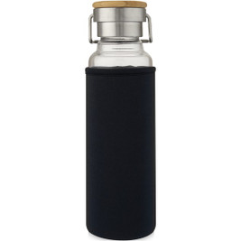 EgotierPro 100696 - Thor 660 ml glazen fles met hoes van neopreen