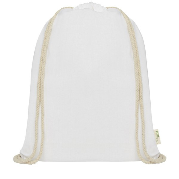 Orissa 140 g/m² organic cotton drawstring bag 5L - EgotierPro 120612