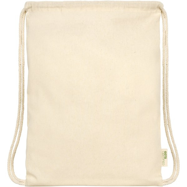 Orissa 140 g/m² organic cotton drawstring bag 5L - EgotierPro 120612