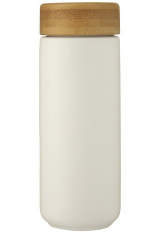 Lumi 300 ml ceramic tumbler with bamboo lid - EgotierPro 100705
