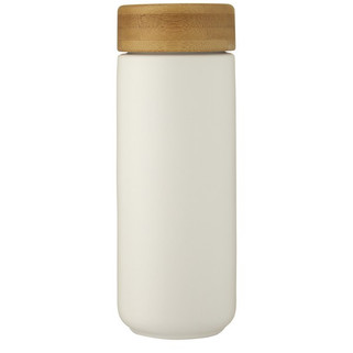Lumi 300 ml ceramic tumbler with bamboo lid - EgotierPro 100705