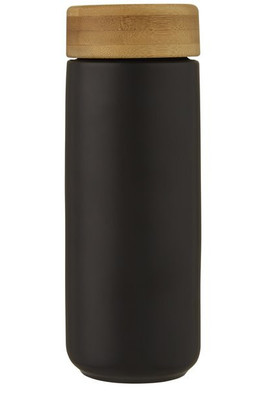 Lumi 300 ml Keramikbecher mit Bambusdeckel - EgotierPro 100705